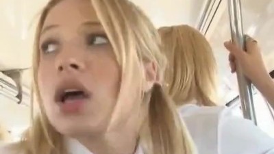 Blonde Schoolgirl Accidentally Touched Gets Willingly Fucked by Shy Asian Man on School Bus