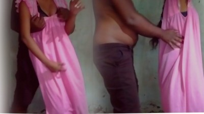 The Wife, Dressed in a Nightgown, Performs a Sexy Dance with Husband