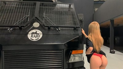 Russian Banker's Secretary Fucks in the Brinks Van