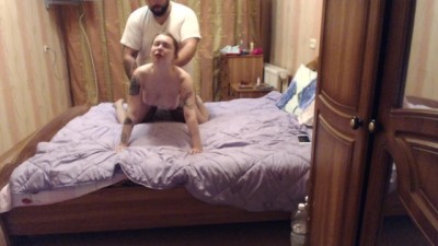 Russian tattooed teen do blowjob (+18)
