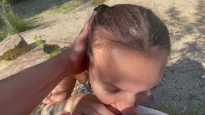 Blowjob in the spain forest