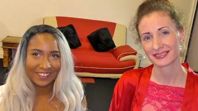 Nervous Mid 40's first Bukkake with Younger Black Lady (+18)