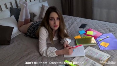Nailing My Stepsister's Tight Pussy Over Her Bad Grades