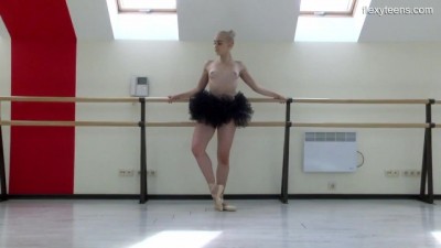 Petite Blonde Bombshell: A Flexible Tease