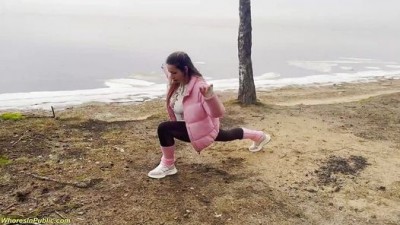 Flexible Babe Gets F*cked Hard in Public