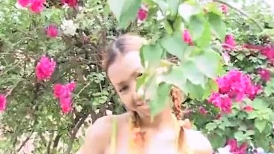 Busty 18-Year-Old Flaunts Assets Outdoors