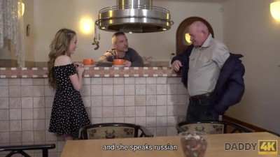 Teen Hottie Enjoys Wild Fuck with Her Boyfriend's Older Stepdad (+18)