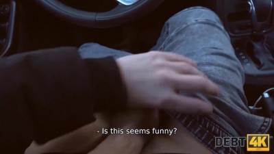 Debt Collector Gets Naughty: Car Blowjob & Pussy Tasting Action