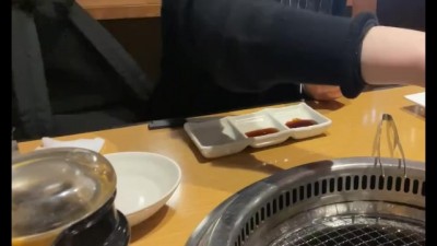 Lonely Office Hottie Sizzles with a Solo Yakiniku Feast!